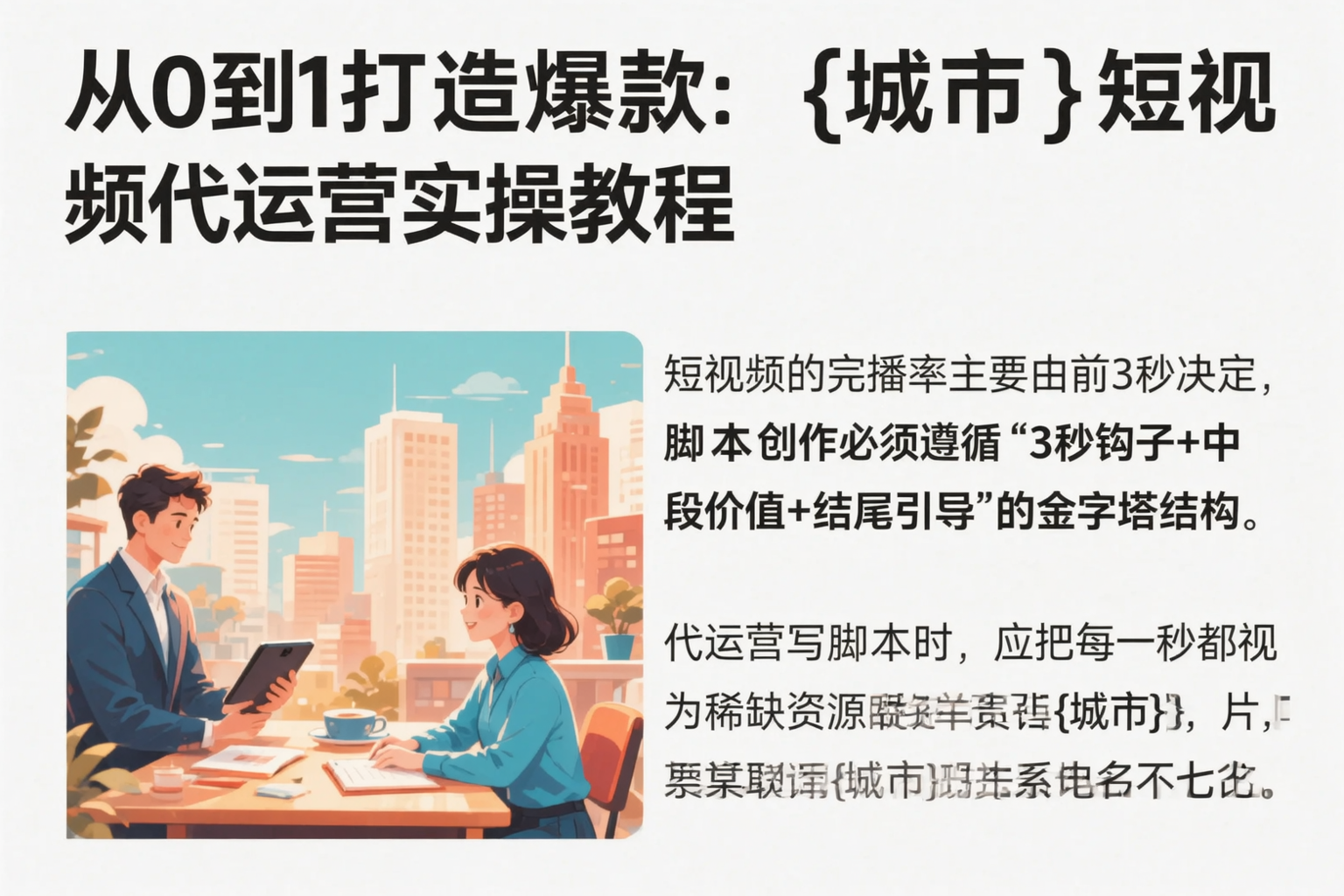 从0到1打造爆款：湖州短视频代运营实操教程