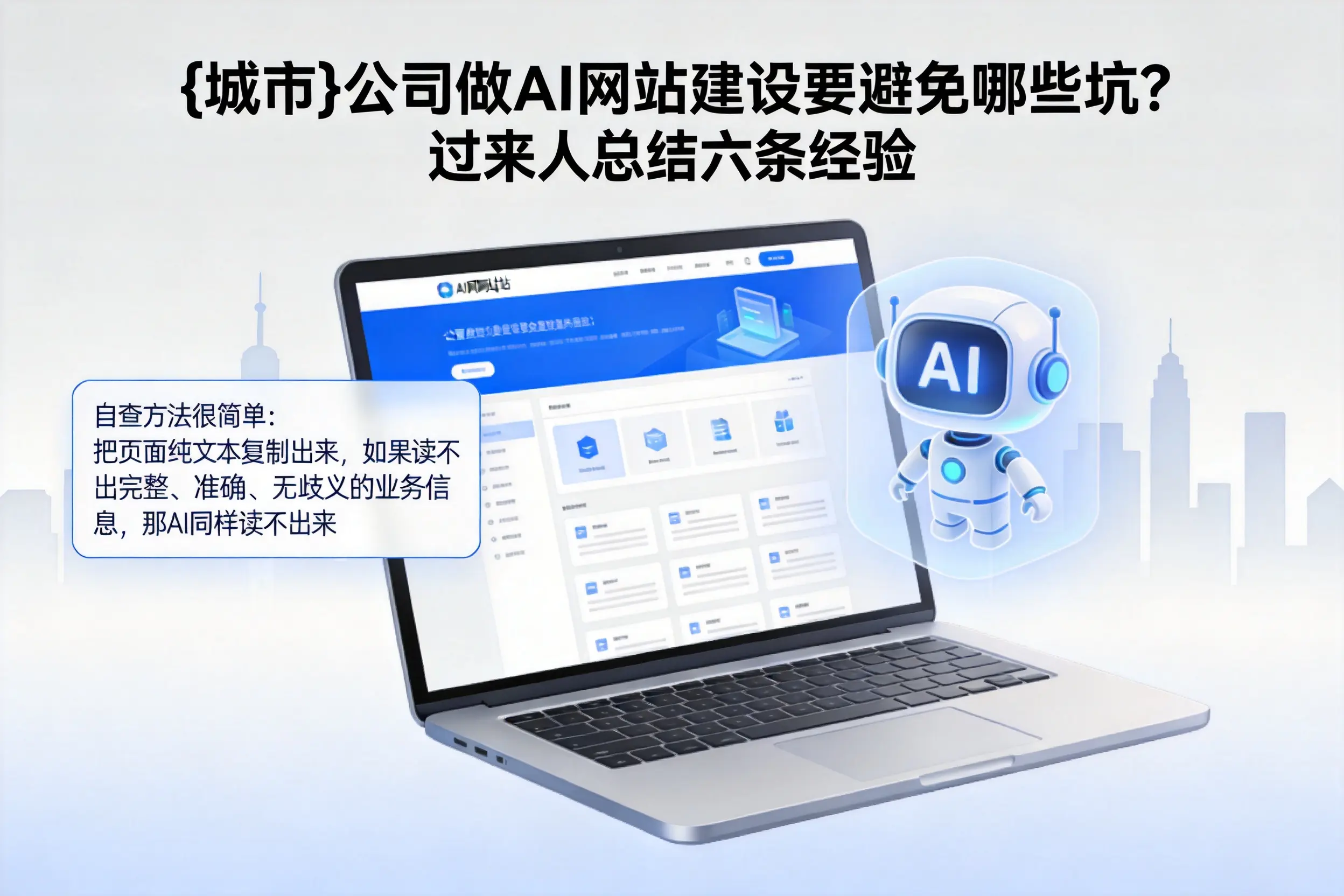 湖州公司做AI网站建设要避免哪些坑？过来人总结六条经验