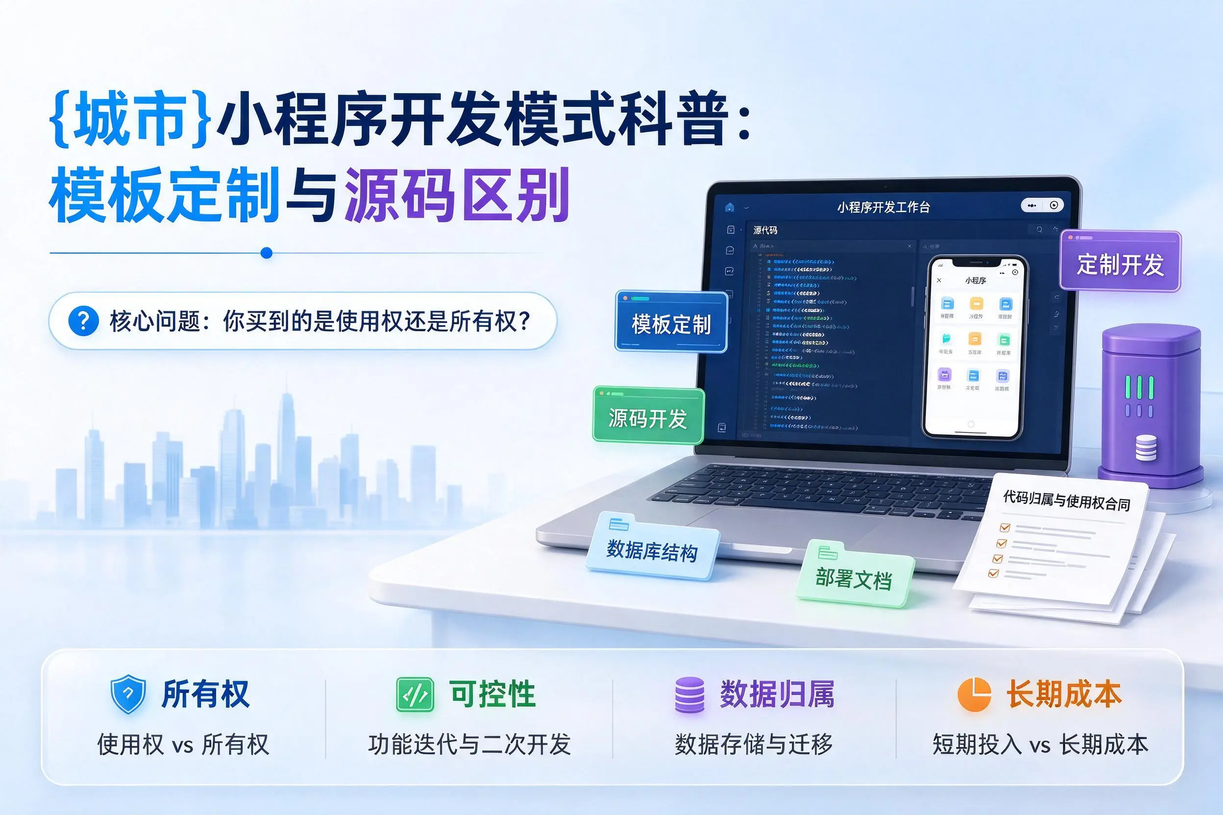 湖州小程序开发模式科普:模板定制与源码区别