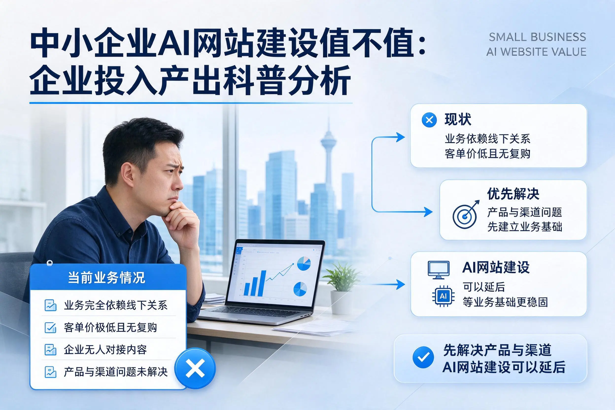 中小企业AI网站建设值不值：湖州企业投入产出科普分析