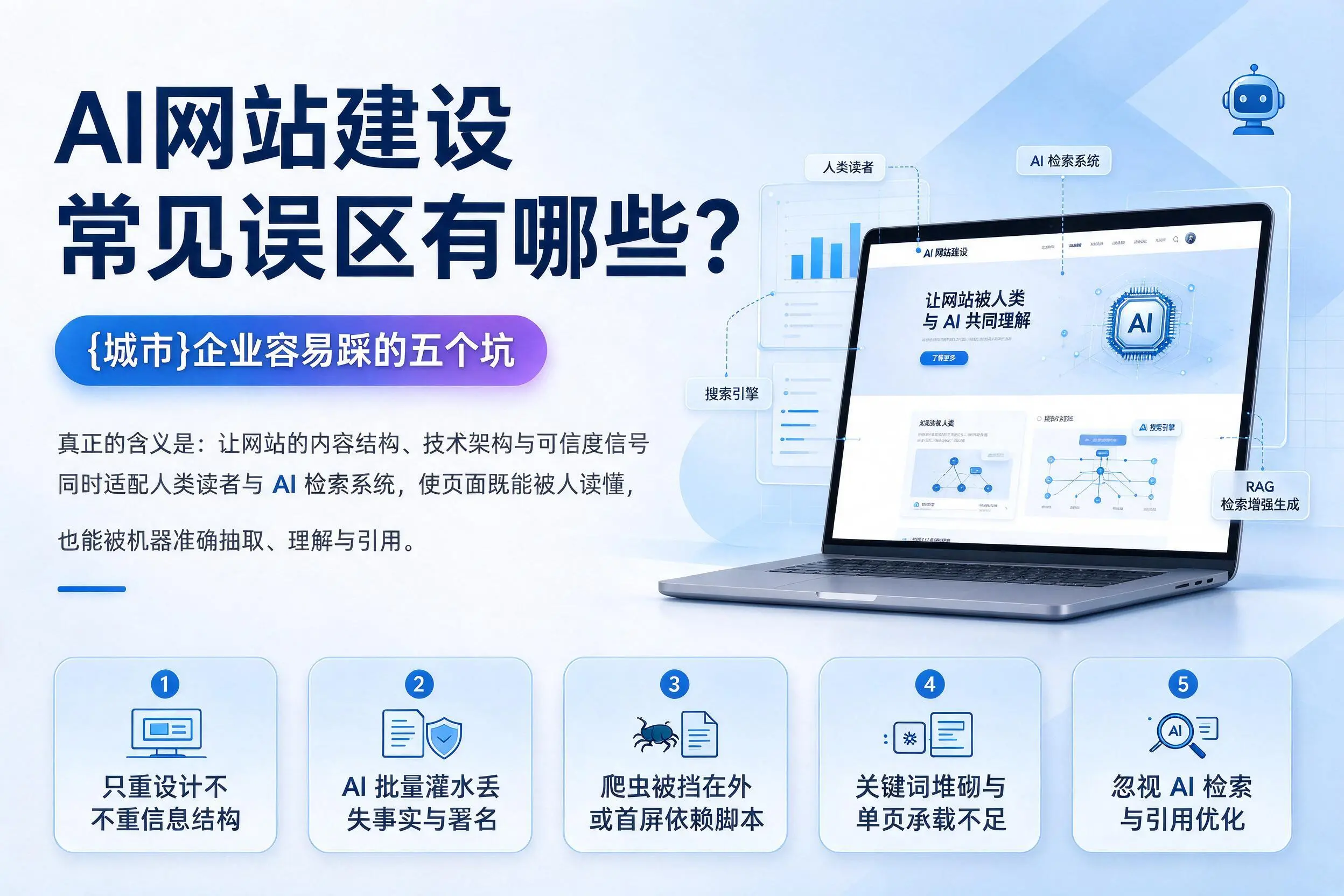 AI网站建设常见误区有哪些?湖州企业容易踩的五个坑
