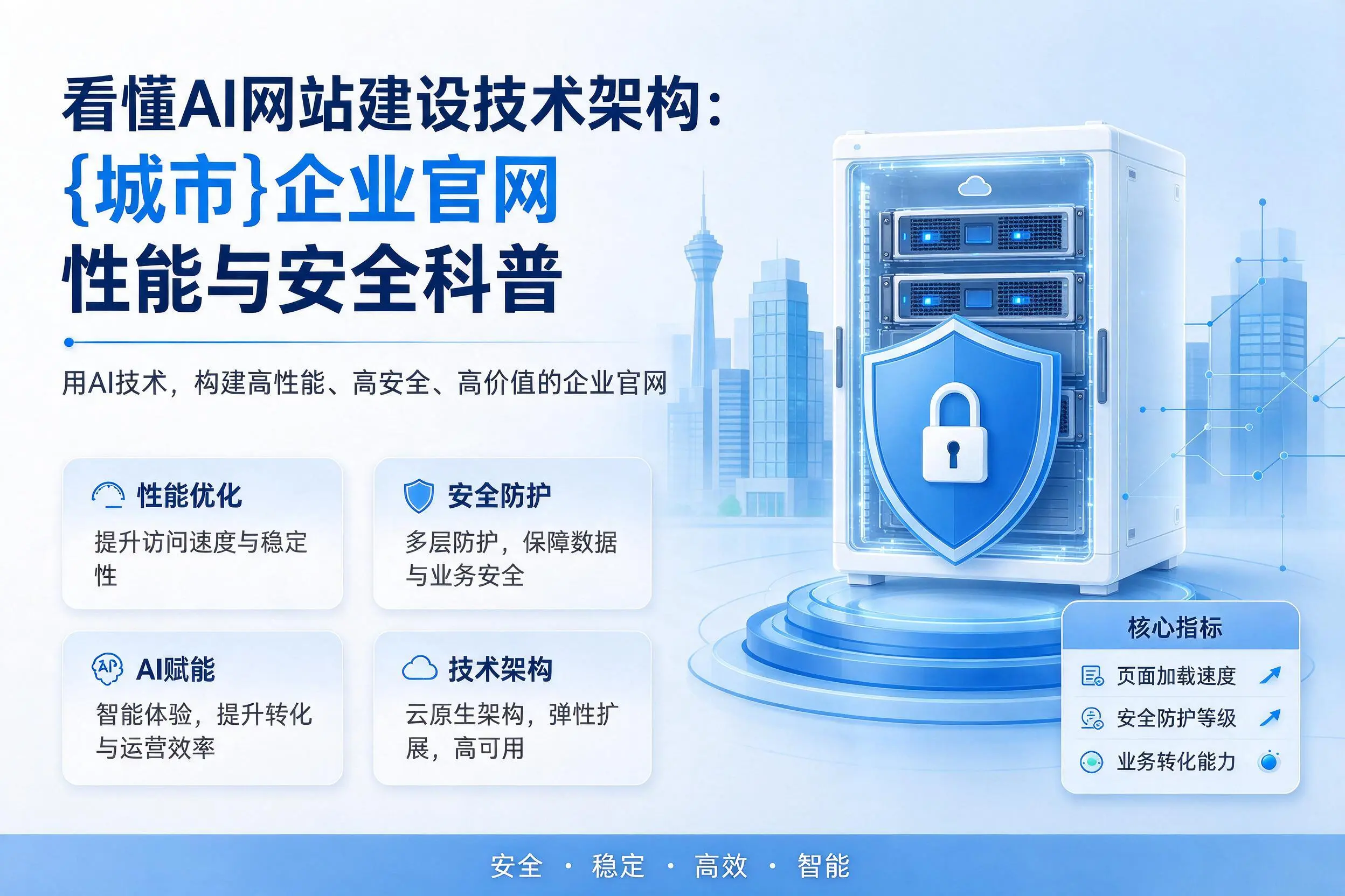 看懂AI网站建设技术架构：湖州企业官网性能与安全科普