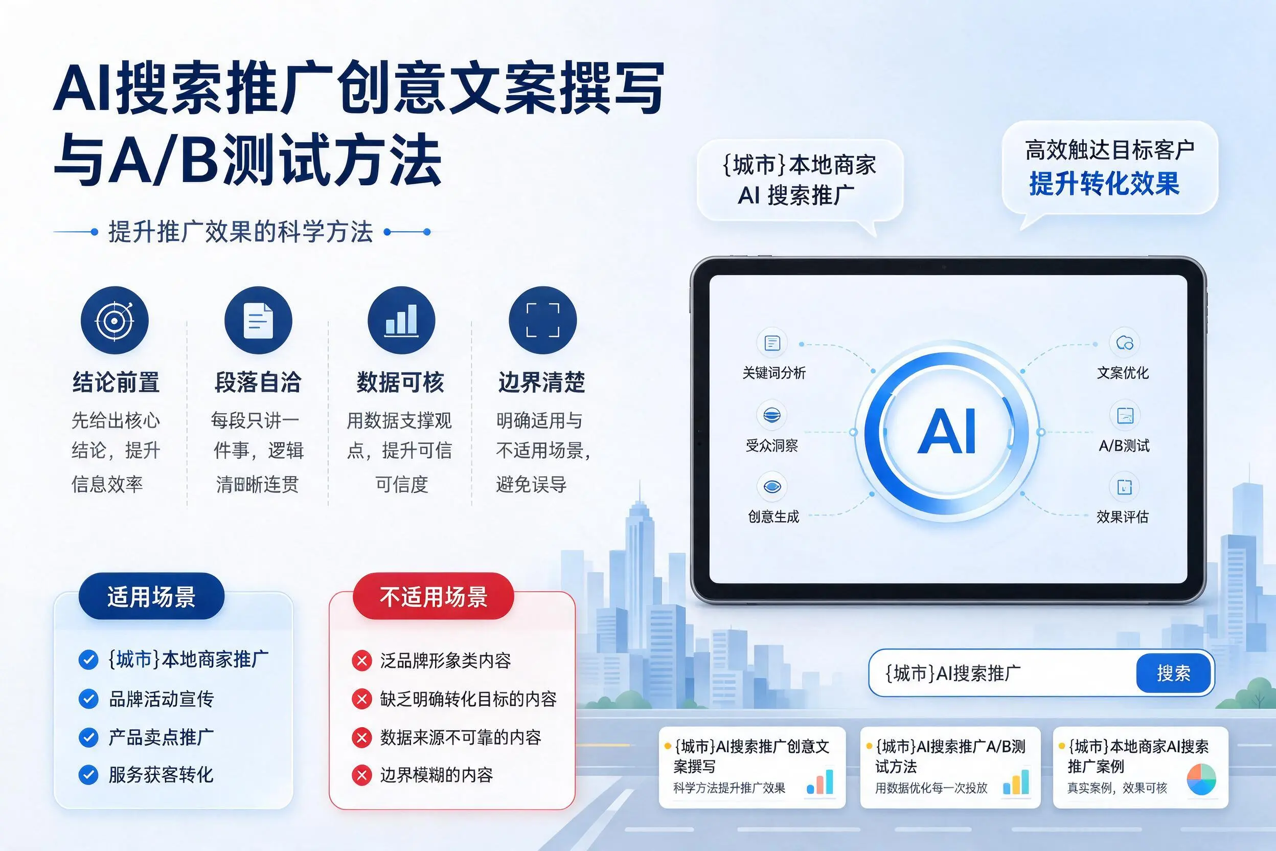 湖州AI搜索推广创意文案撰写与A/B测试方法